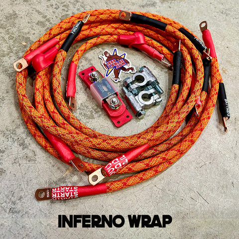 Big 7 Battery Cable Replacement Kit with Inferno Wrap