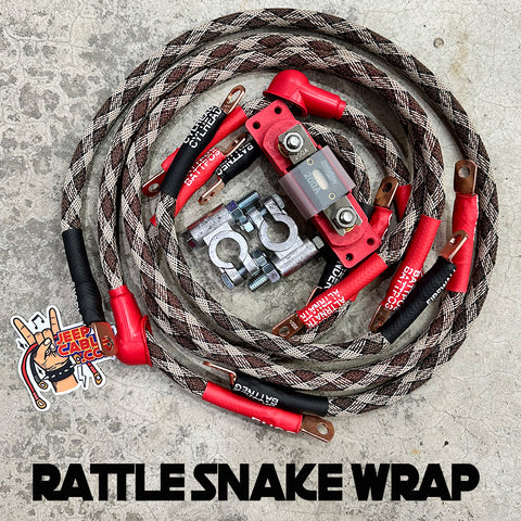 Big 7 Battery Cable Upgrade Kit with Rattlesnake Wrap