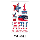 20 Kinds American Flag Tattoos Independence Day Temporary Body Sticker Disposable Waterproof tatouage temporaire