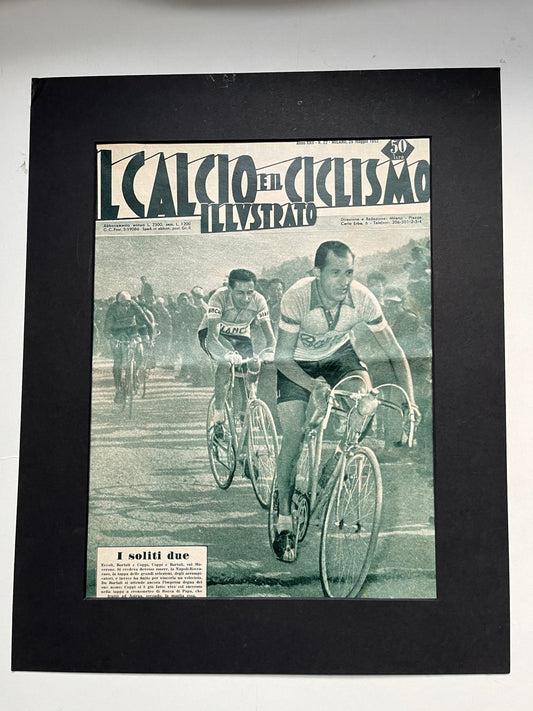 Fausto Coppi / Gino Bartali Col Dizoard Original Vintage 