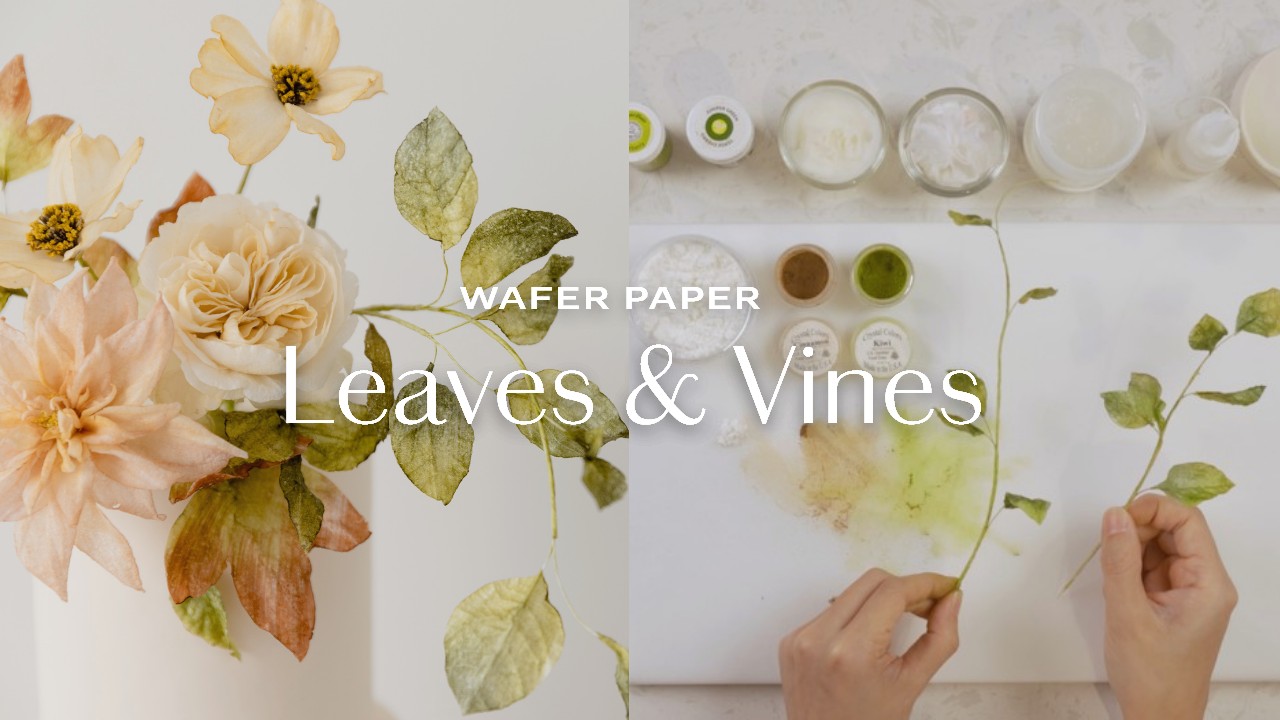 Wafer Paper Peony Tutorial, Wired and Unwired Veined Petals