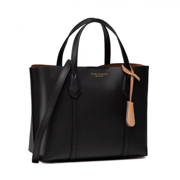 Tory Burch 81928 PERRY SMALL TRIPLE-COMPARTMENT TOTE Bag - Black – luxebags  singapore