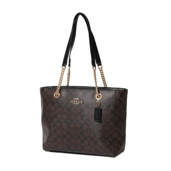 Coach Grey/Black Signature Canvas and Leather Tote Coach | TLC