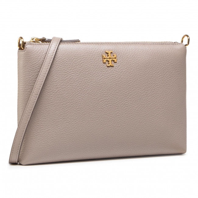 Tory Burch Kira Pabbled Top-Zip Crossbody 61385 Gray Heron – luxebags  singapore