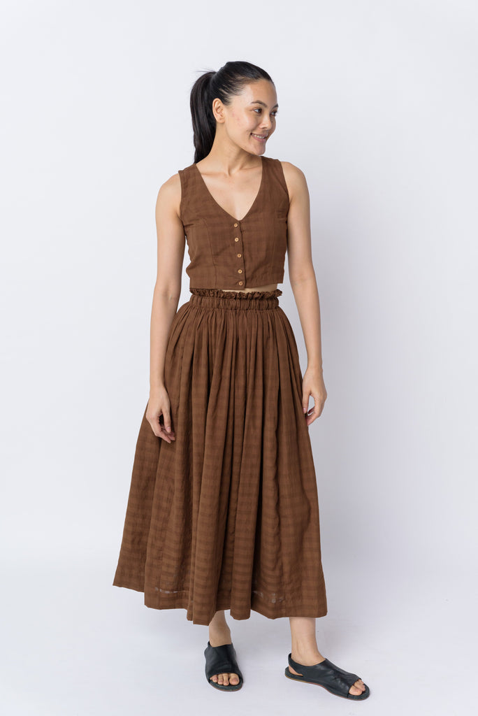 Buy Brown Skirts for Women by Styli Online