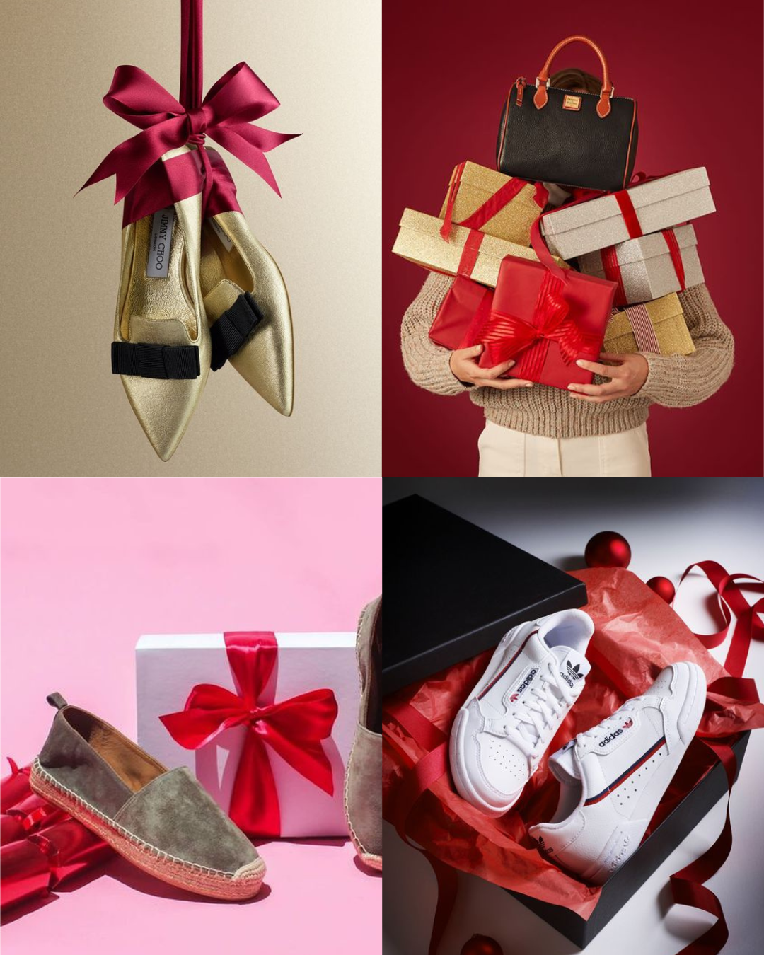 Zapatos y bolsos de Navidad