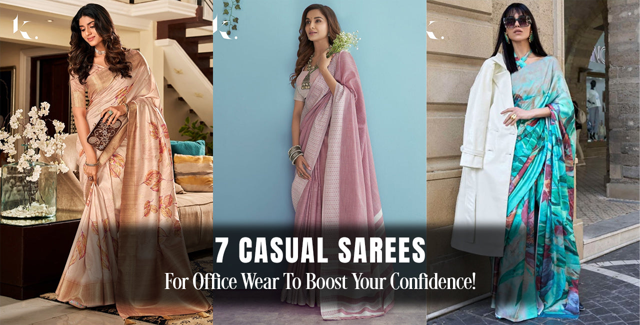 7 Stylish Casual Sarees For Office Wear To Boost Your Confidence!