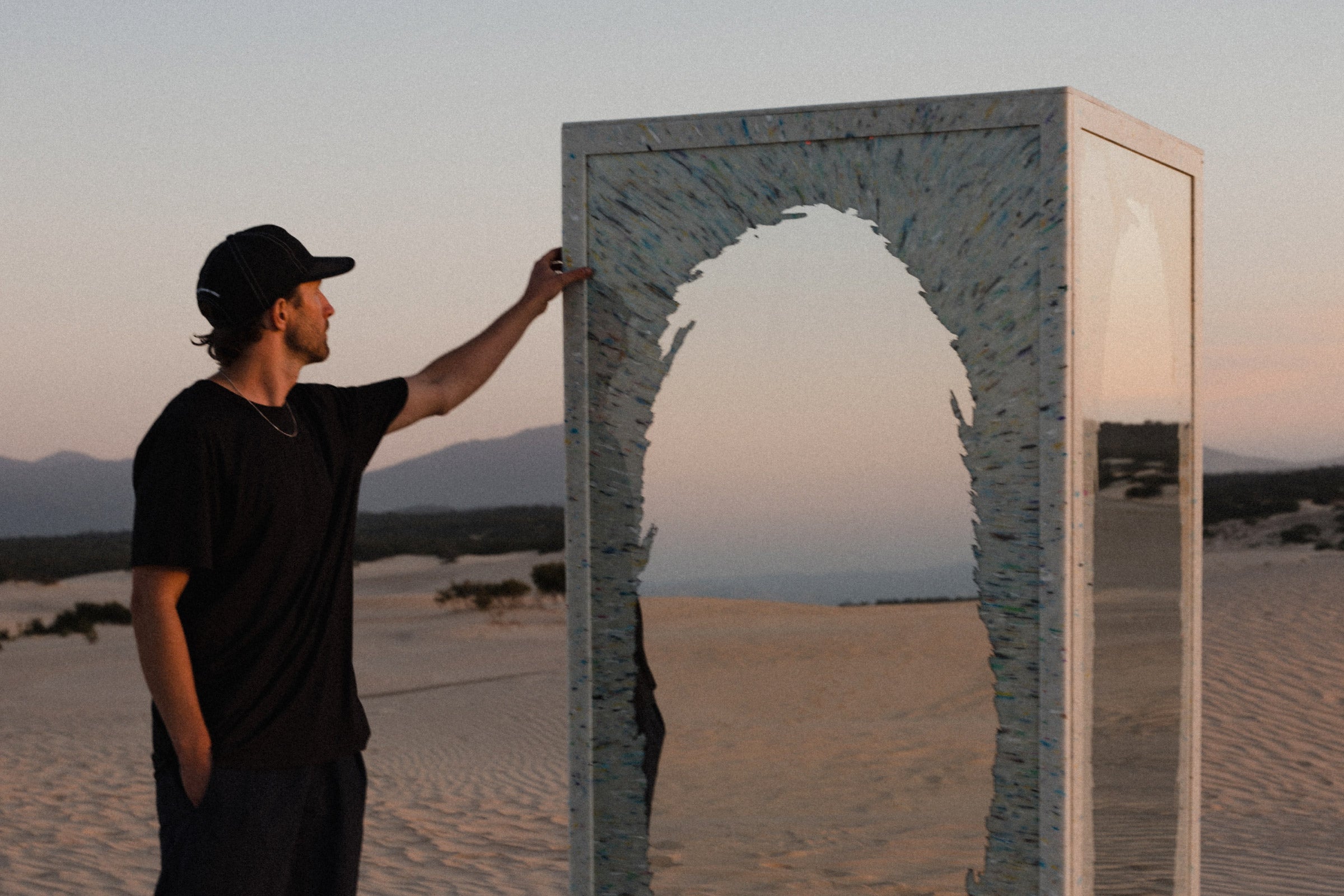 Joshua Space Recycled Void Mirror Sculpture