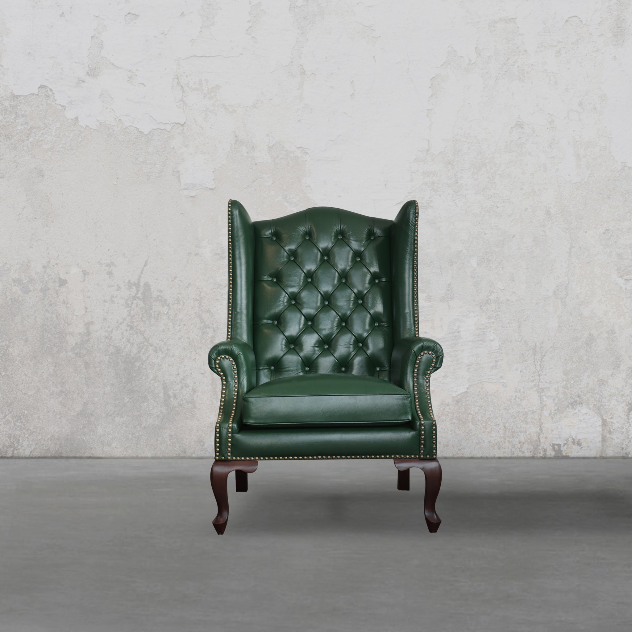 Heritage Wing Chair in Bottle Green – Studio Ochre