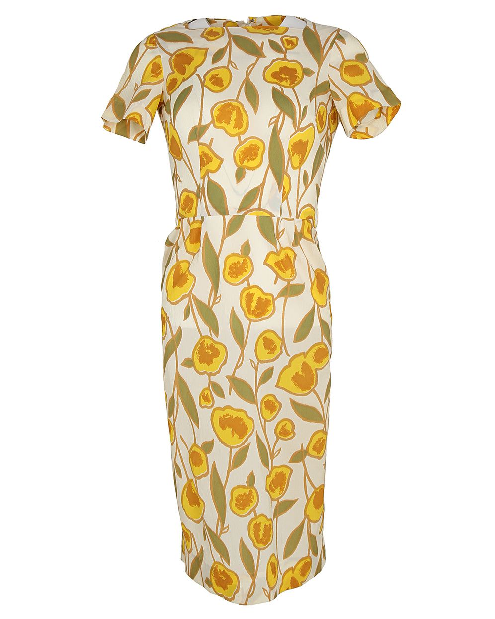 50s Marjorie Montgomery Floral Crepe Dress