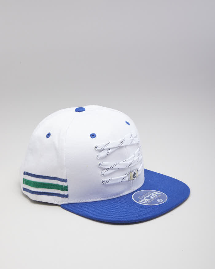 image of NHL Vancouver Canucks Lacer White And Blue Snapback Hat - Adjustable