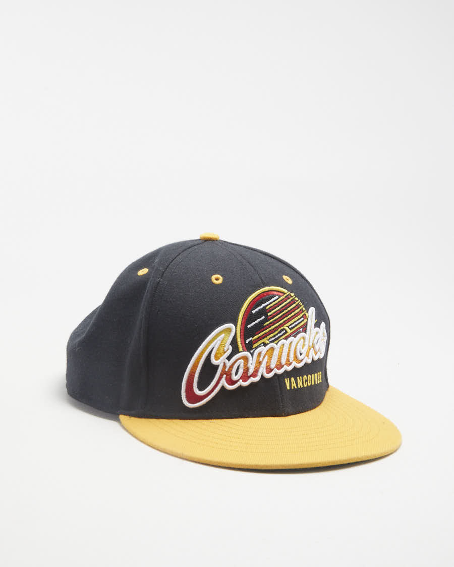 image of '47 NHL Repro Canucks Vancouver Black Snapback Hat - Adjustable