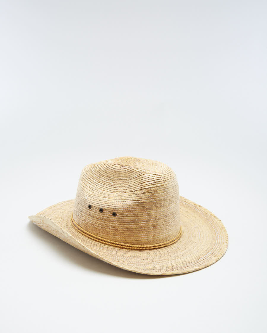 image of Vintage 90s Handmade Legitimo Sahuayo Palm Straw Hat - XL