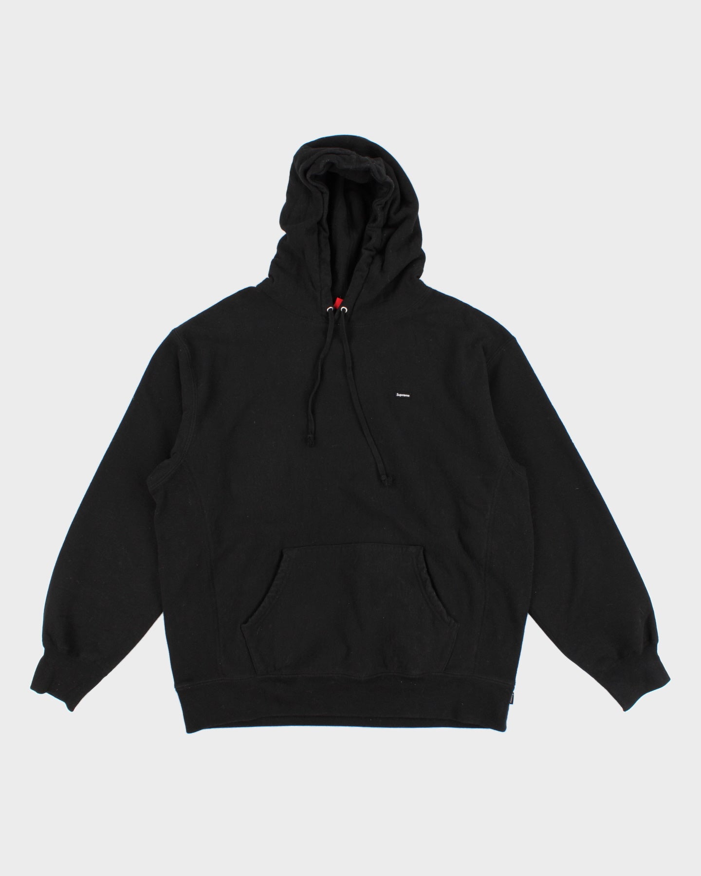 image of Supreme Black Embroidery Logo Oversize Hoodie - L