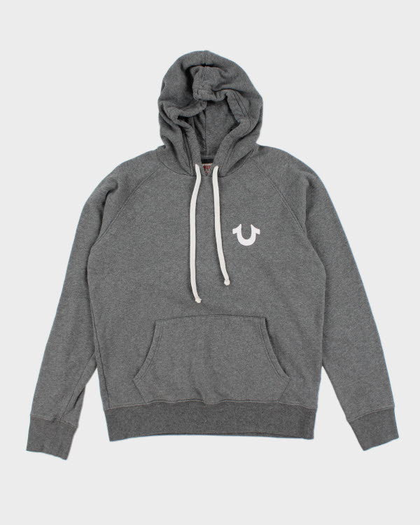 Image of True Religion Grey Quilted Hoodie - L