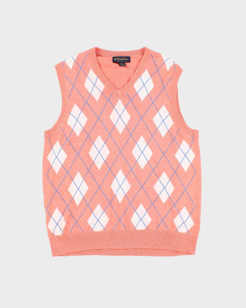 image of Brooks Brothers Argyle Knit Vest - M