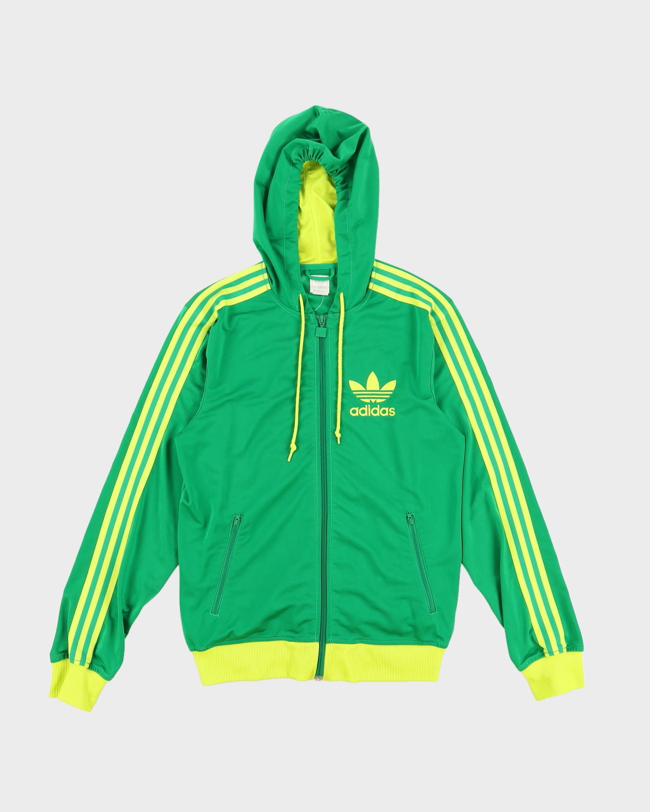 Green Adidas Hooded Track Jacket - M – Rokit