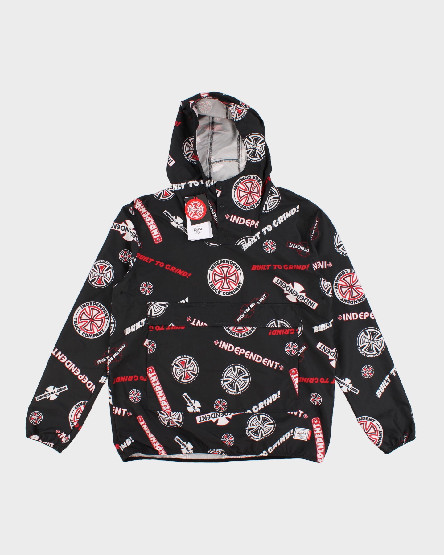 image of Herschel X Independent Logo Hooded Pull over Jacket - M