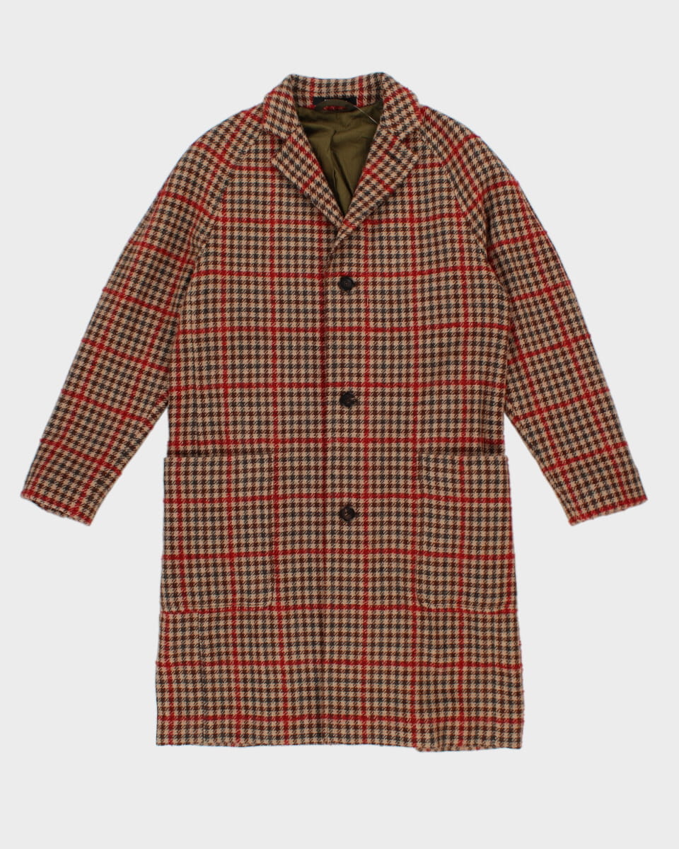 Image of Tod Snyder Mens Houndstooth Plaid Coat - XS