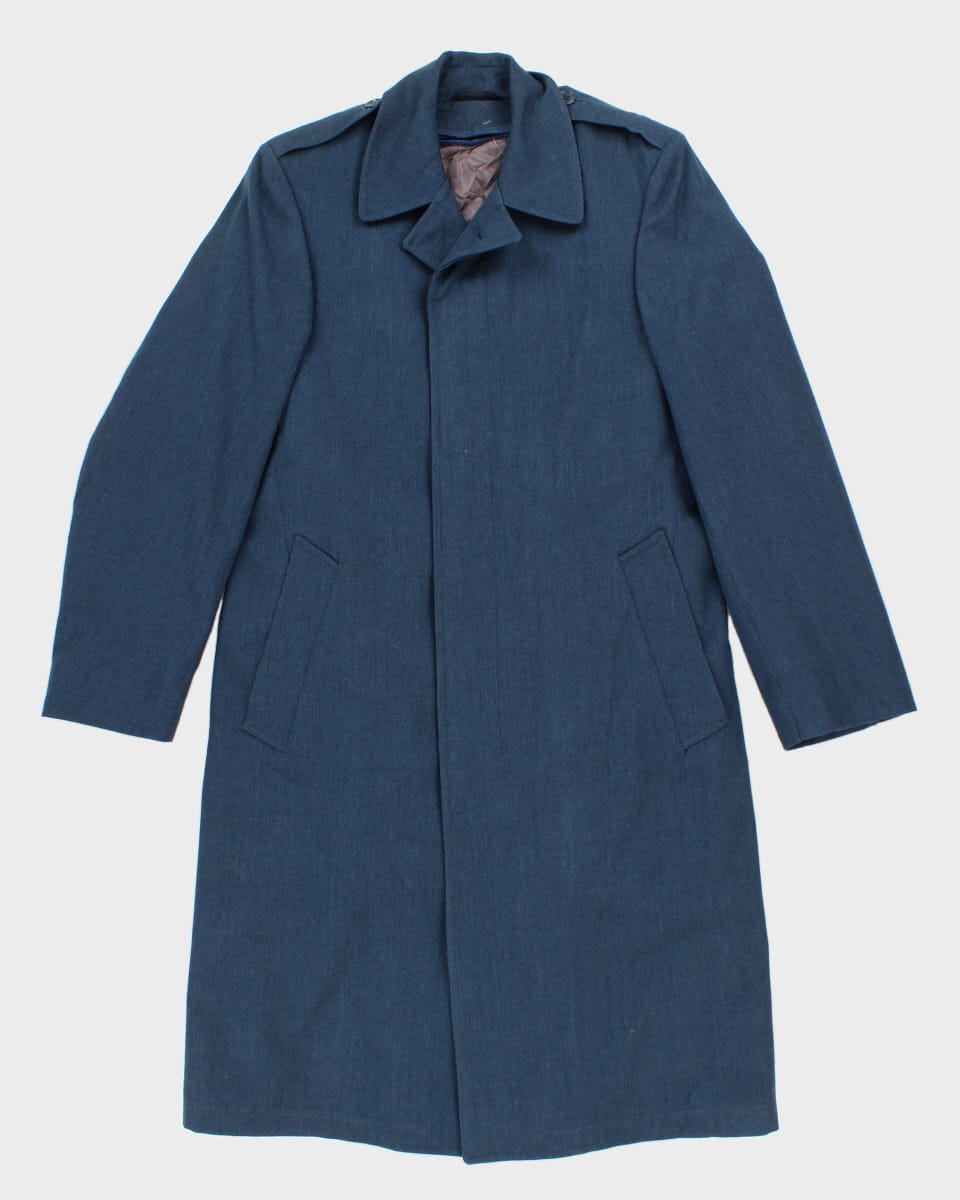 Image of Vintage 80s Freed & Freed Navy Wool Coat - S