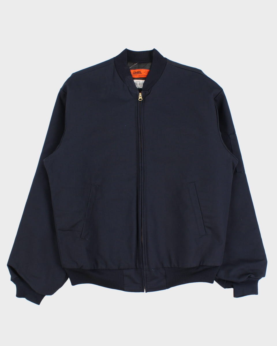 Image of Vintage 90s Cintas Navy Bomber Jacket - L