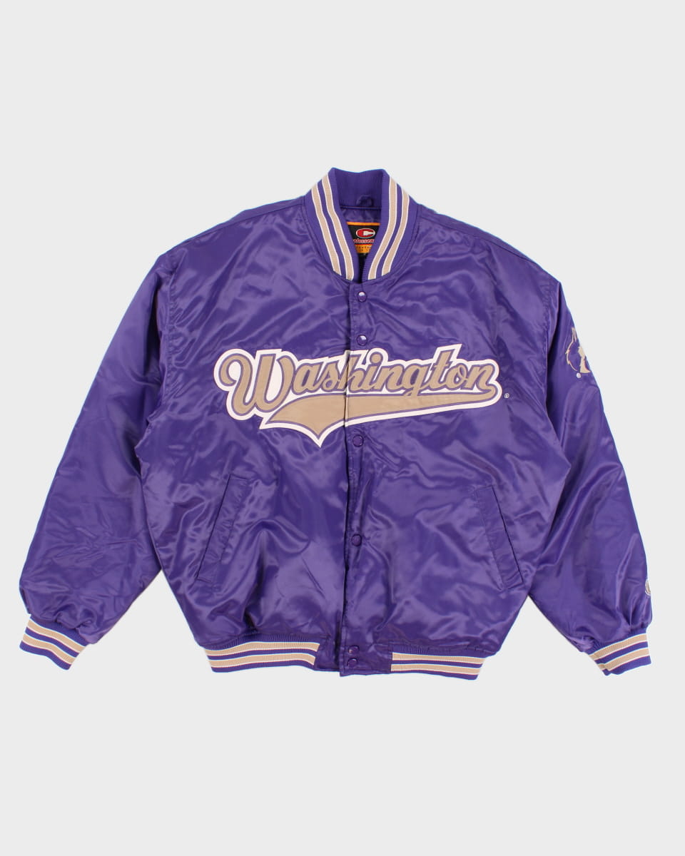 Image of Vintage 00s Washington Huskies Purple Varsity Jacket - L