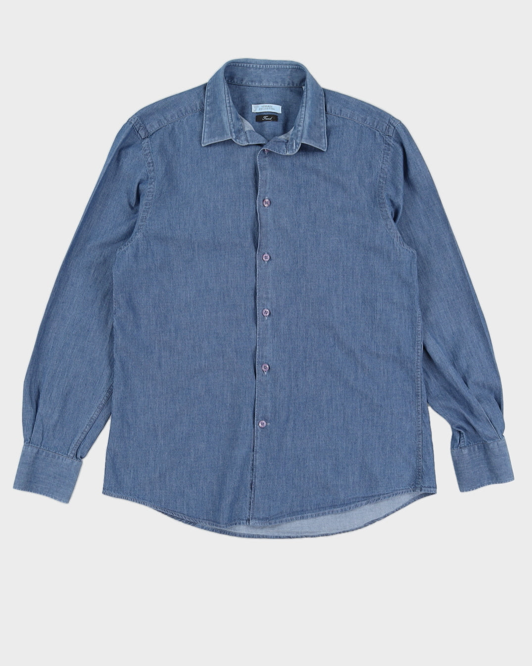 Image of Versace Collection Men's Blue Denim Shirt -  L