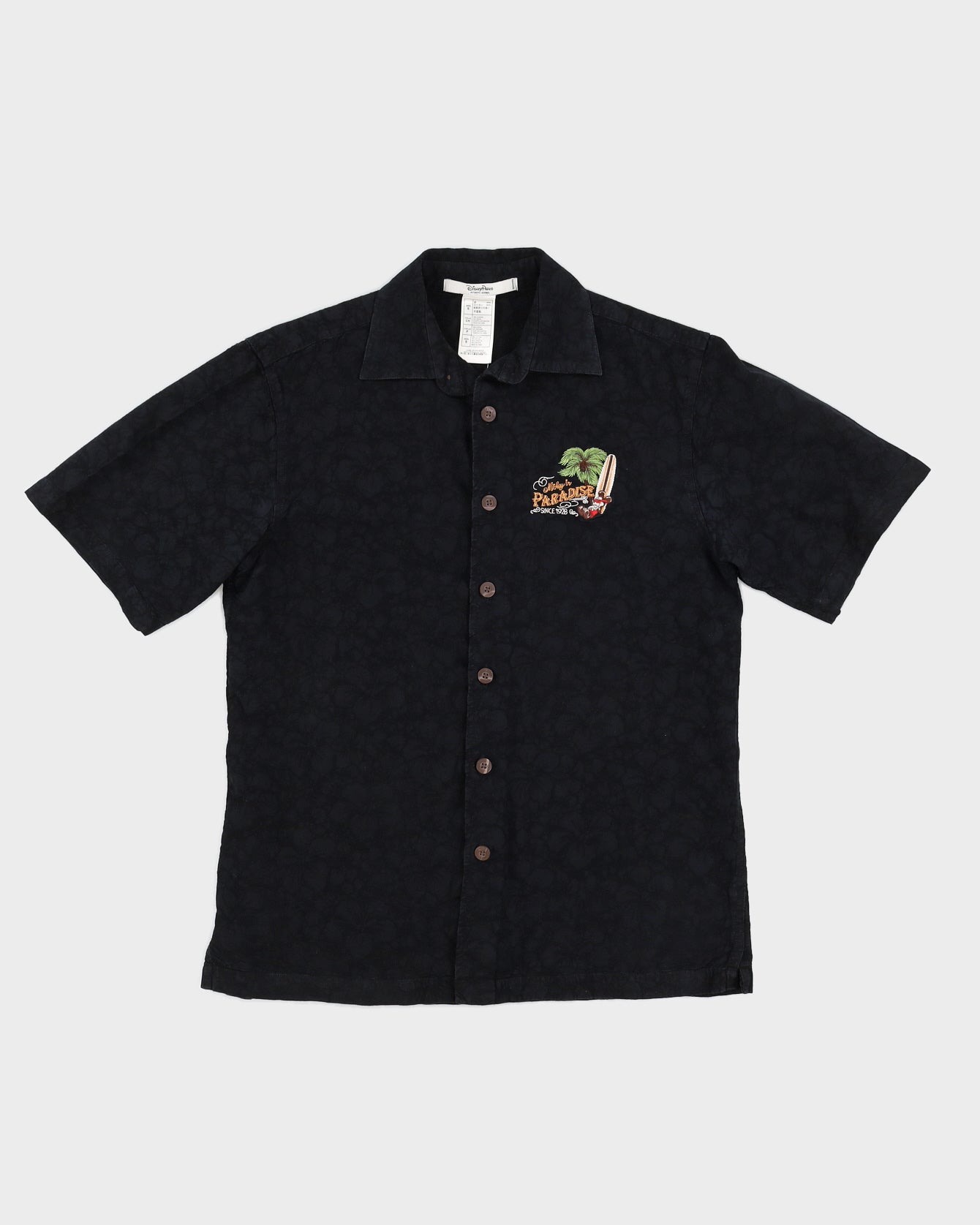 image of Disney Parks Mikey Mouse Black Hawaiian Shirt - S