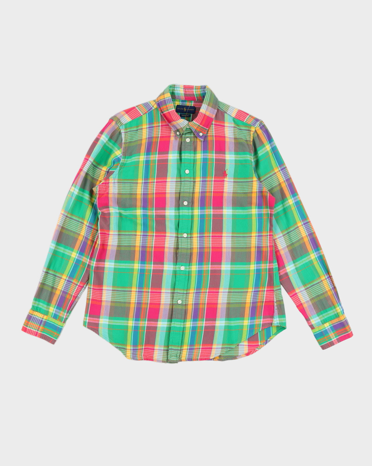 image of 00s Ralph Lauren Multicoloured Long Sleeved Shirt - S