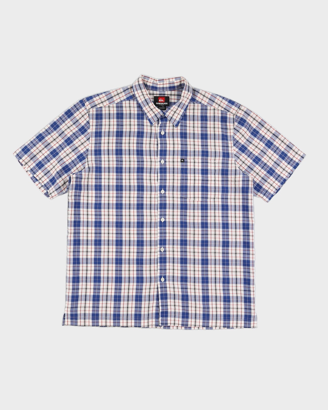 Image of Vintage 00s Quiksilver Blue Check Shirt - L