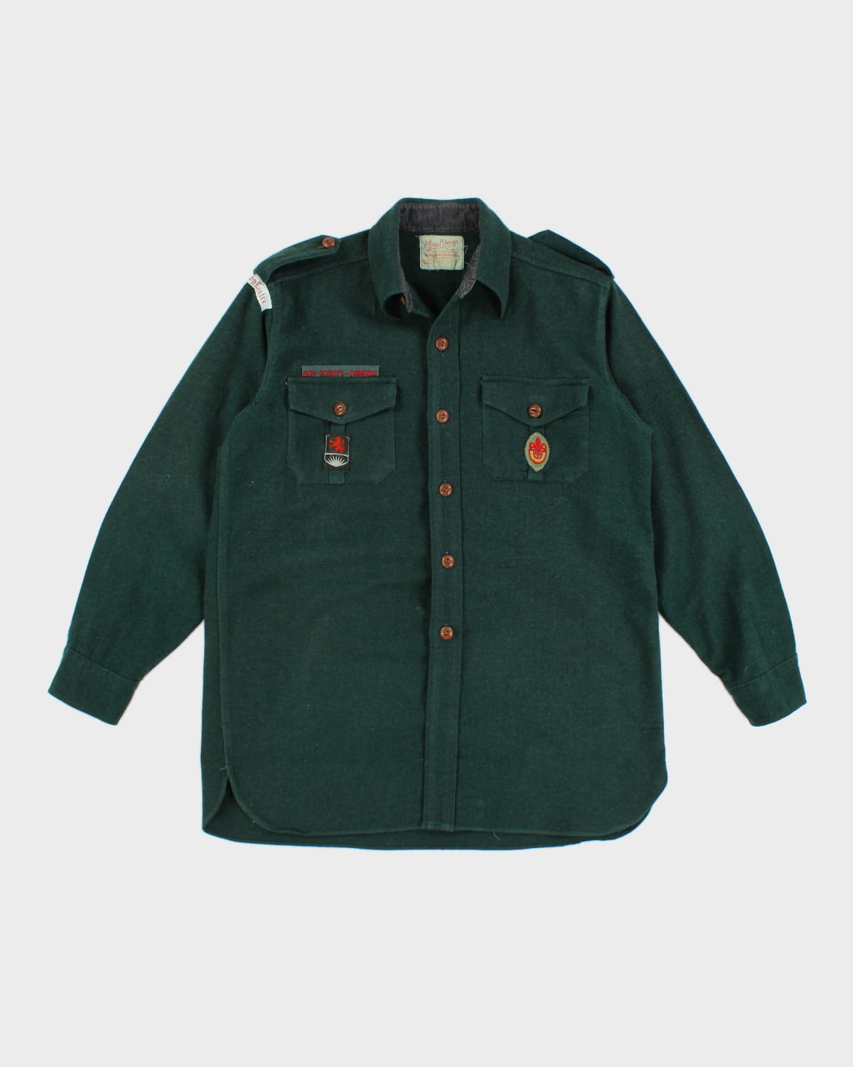 image of Vintage Boy Scouts Of Canada Patched Shirt - M