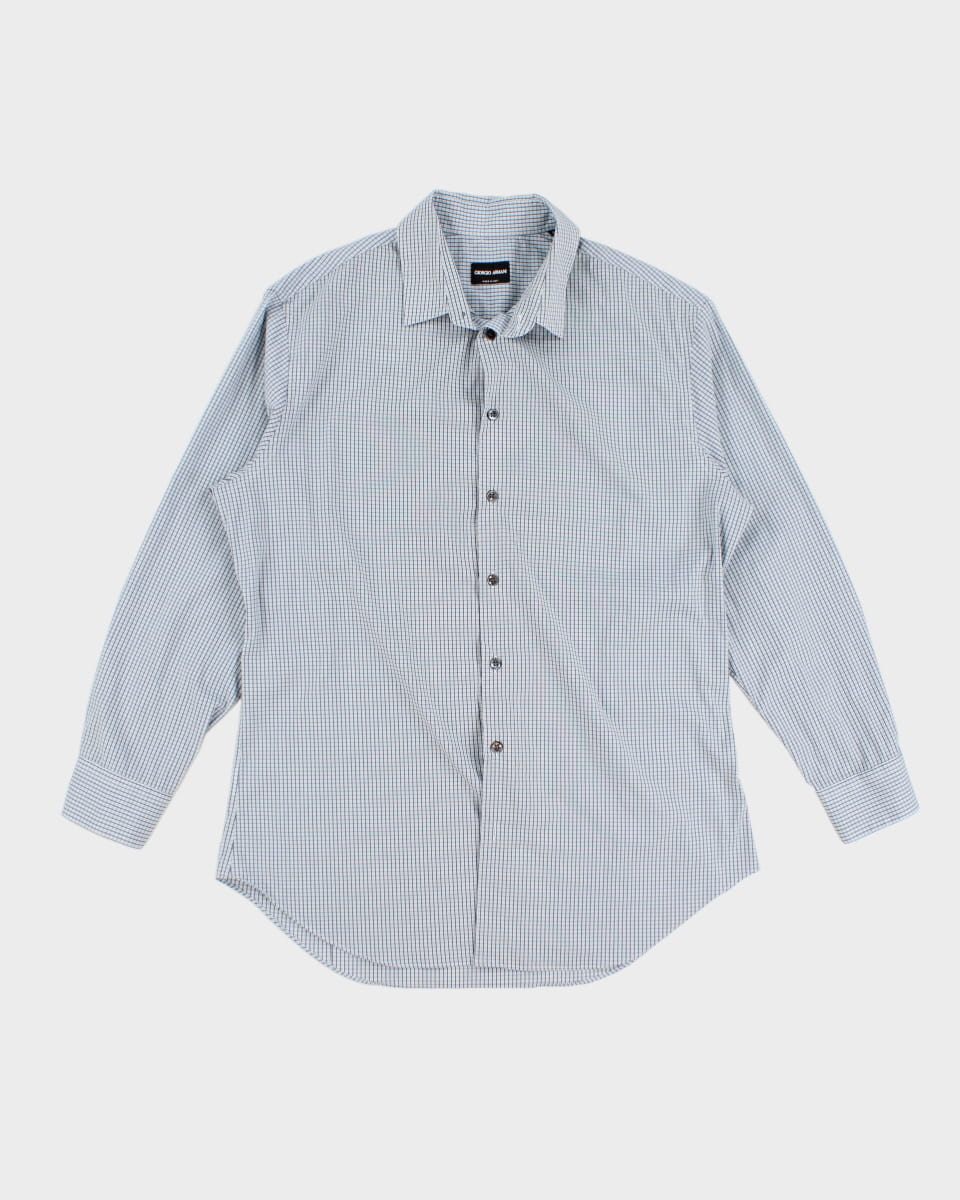 Image of Vintage Armani Button Up Check Shirt - M