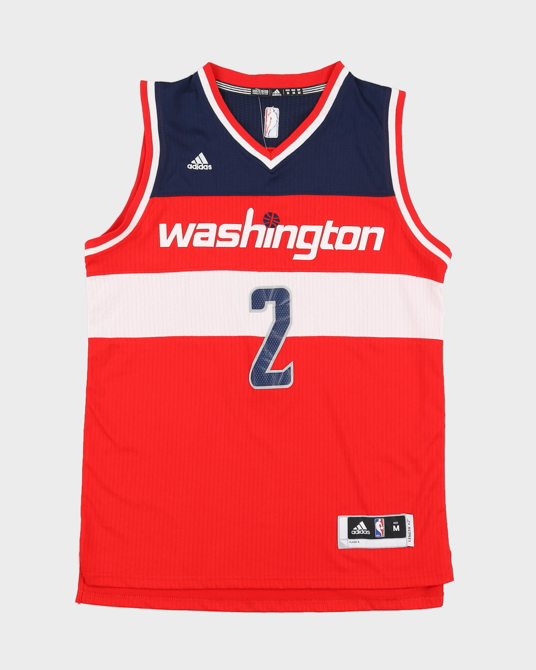 image of 2011-14 NBA Adidas Washington Wizards Wall #2 Away Jersey - M