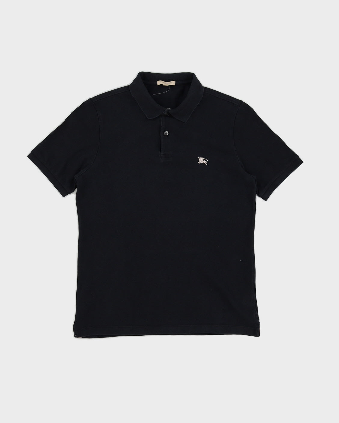 Black Burberry Polo Shirt - M