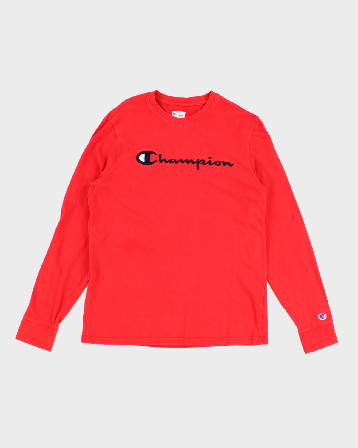 image of Champion Embroidered Long Sleeve T-Shirt - M