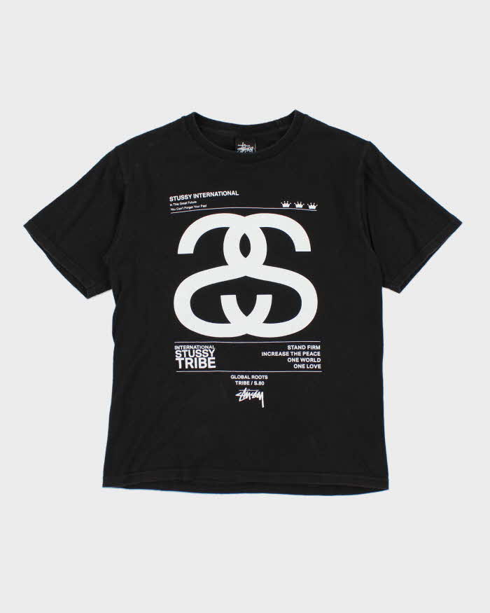 image of Y2k 00s Stussy Black Logo T-shirt - S