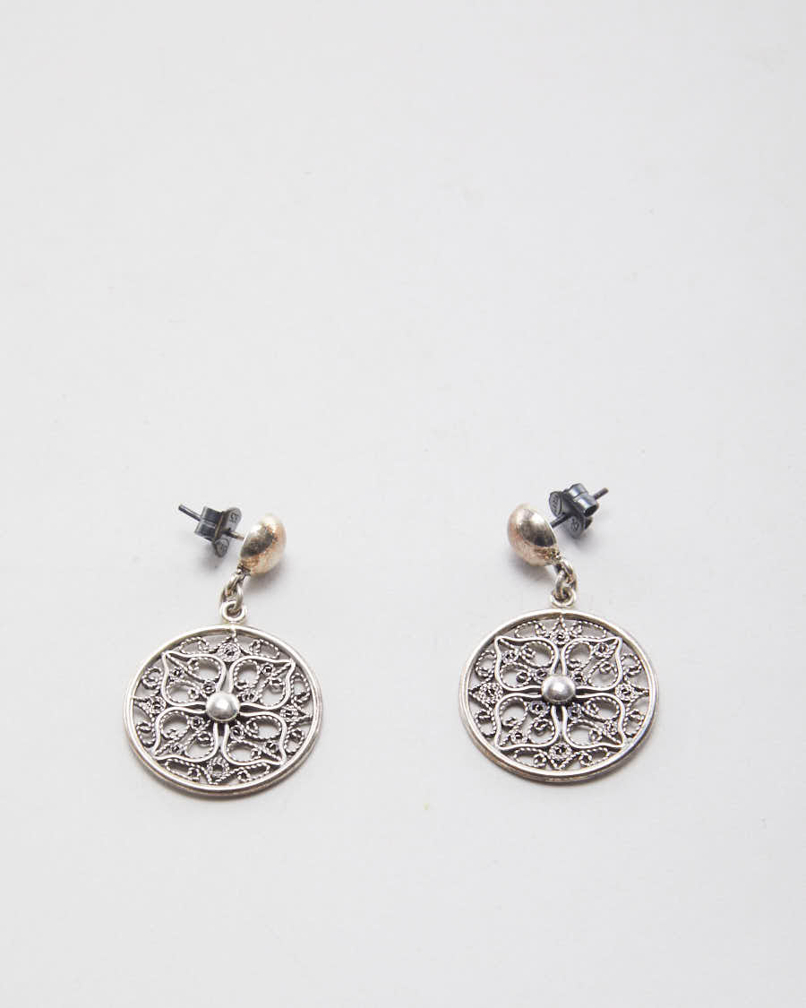 image of Vintage ILARIA Silver Earrings