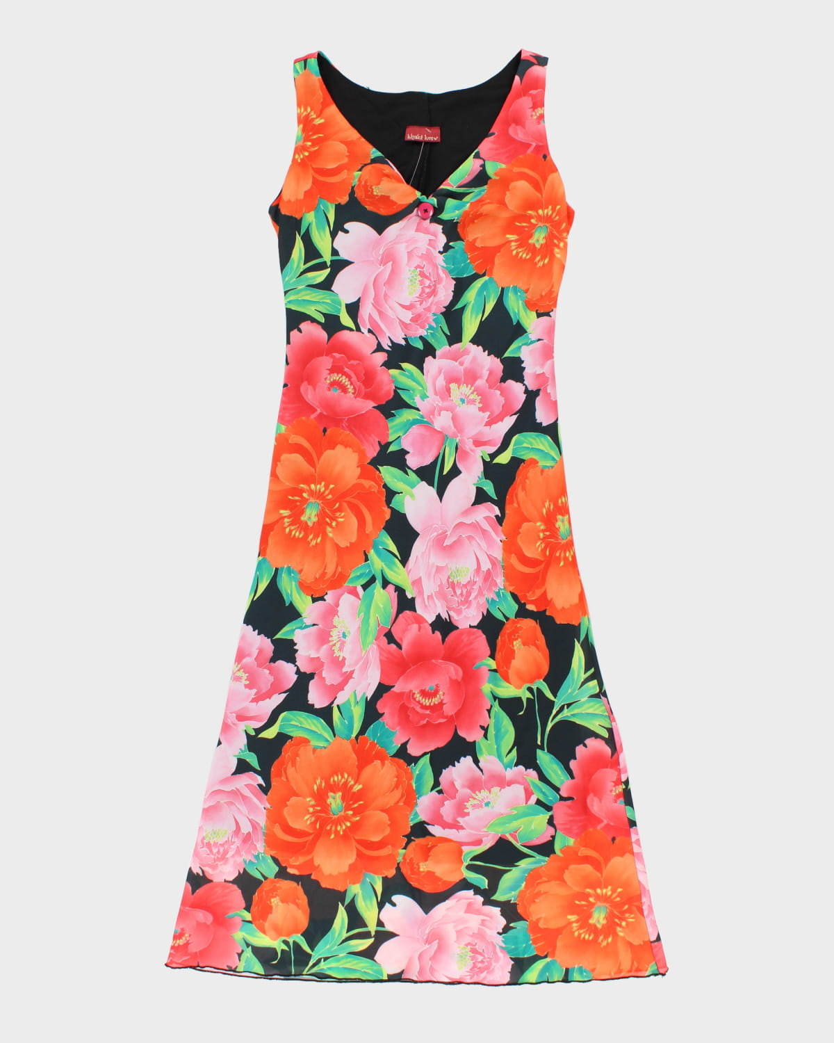 image of Y2K 00s Khaki Krew Floral Maxi Dress - M