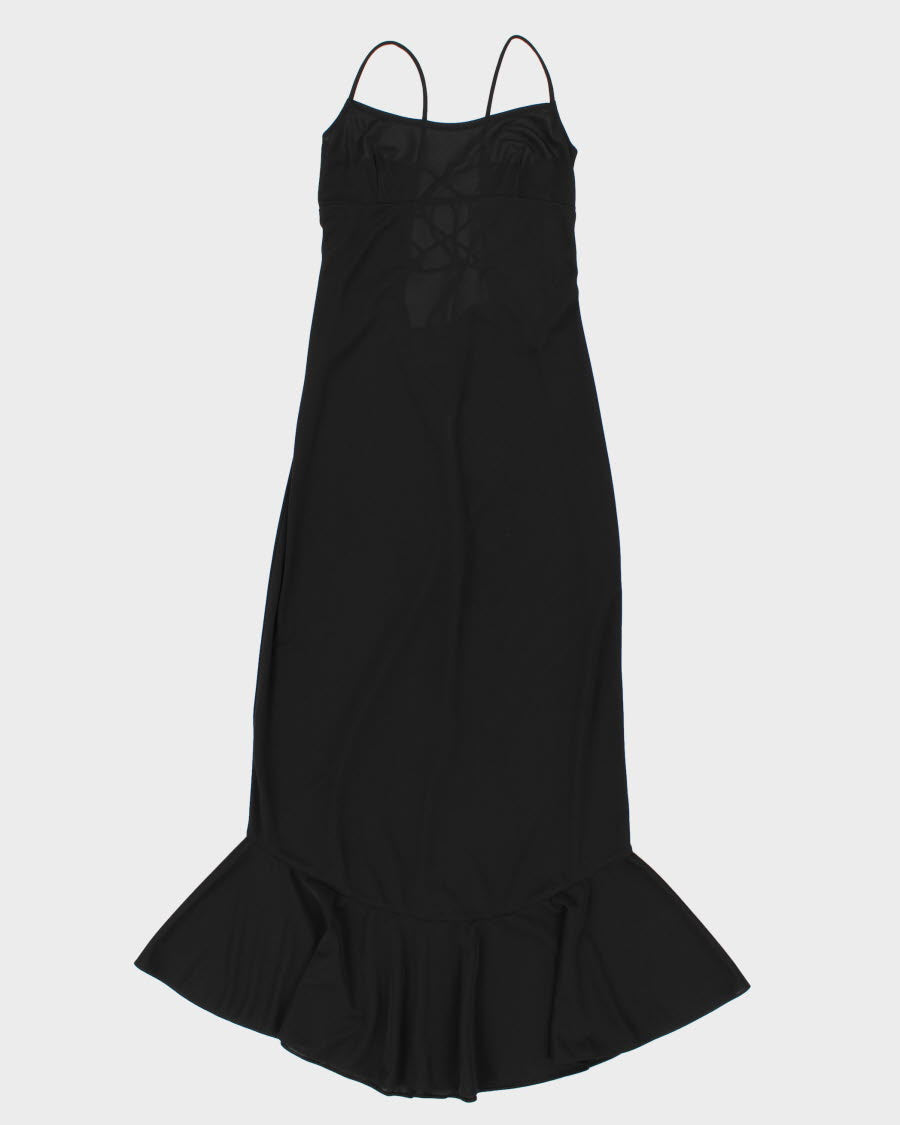 image of Vintage 80s/90s Black See-Through Maxi Dress - XL