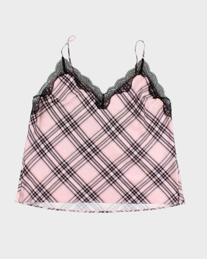 image of Y2k 00s Victoria's Secret Pink Check Cami - L