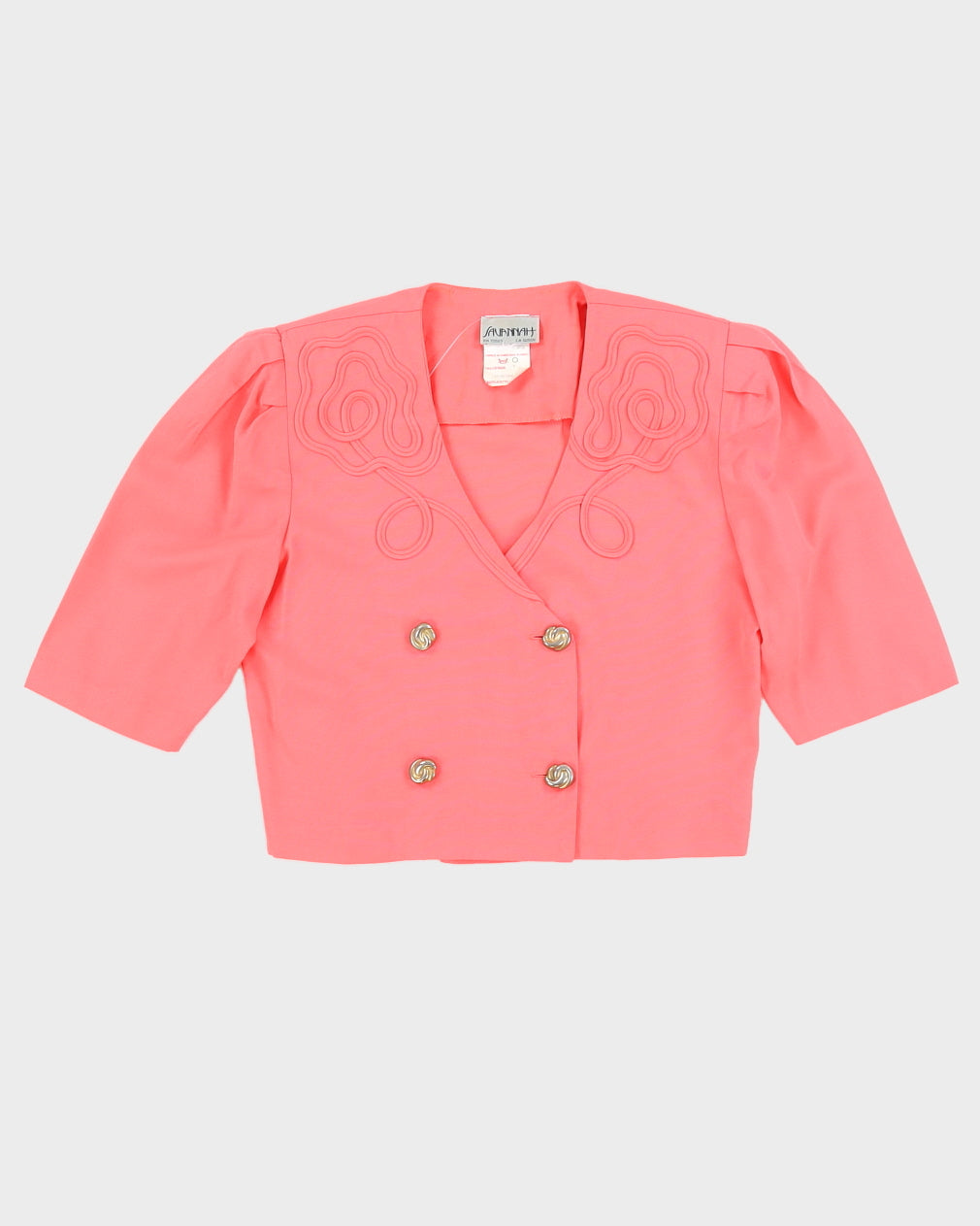 image of 1980s Pink Cropped Blazer - S