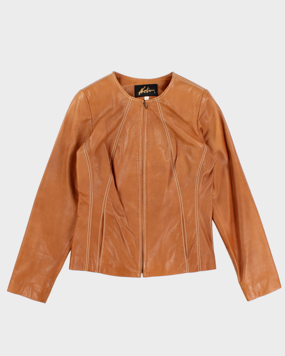 image of Vintage Neto Brown Leather Jacket - S