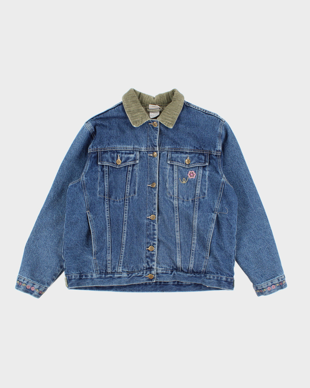 Image of Vintage 90s Disney Embroidered Denim Jacket - L