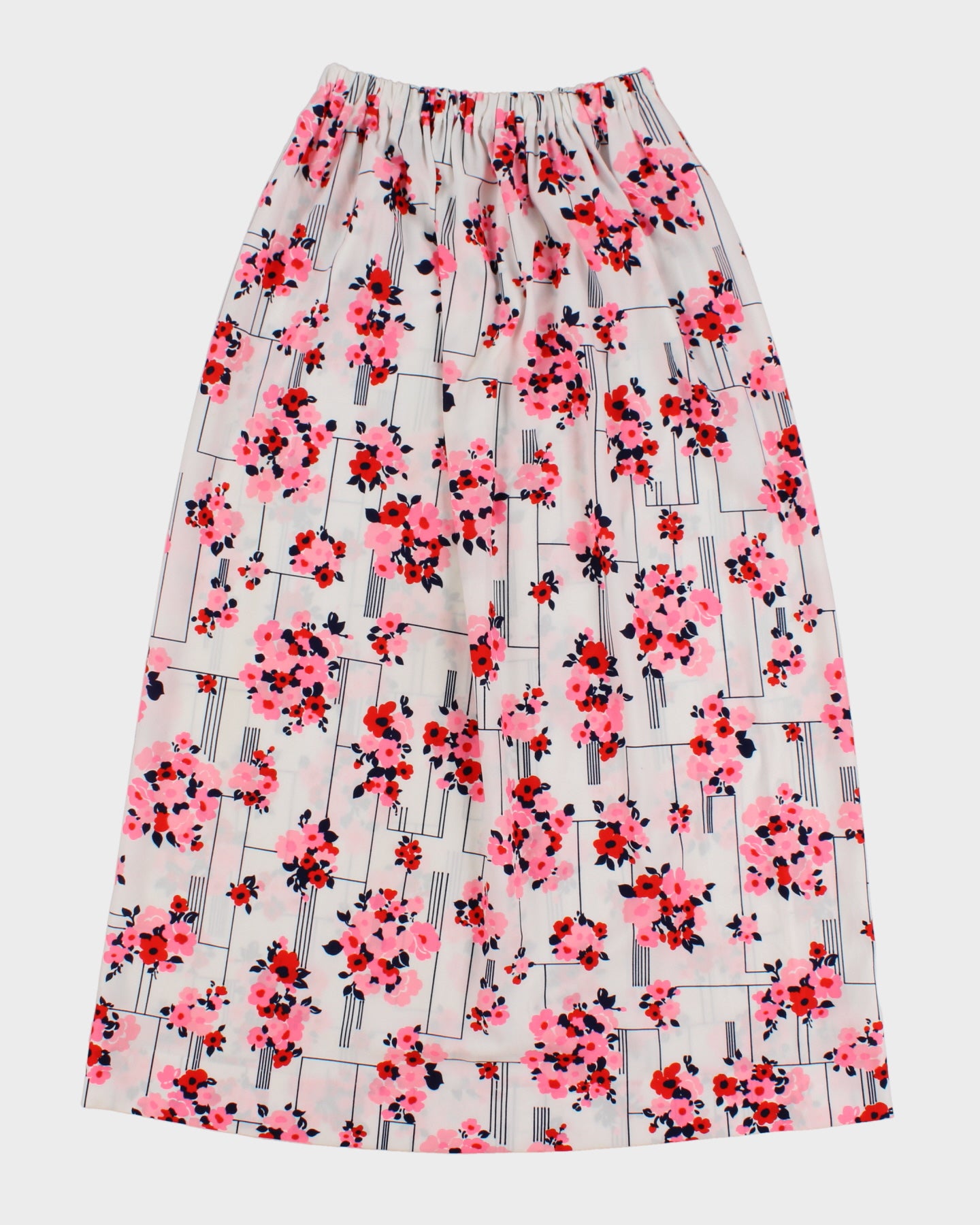 Image of Vintage White Floral Skirt - S