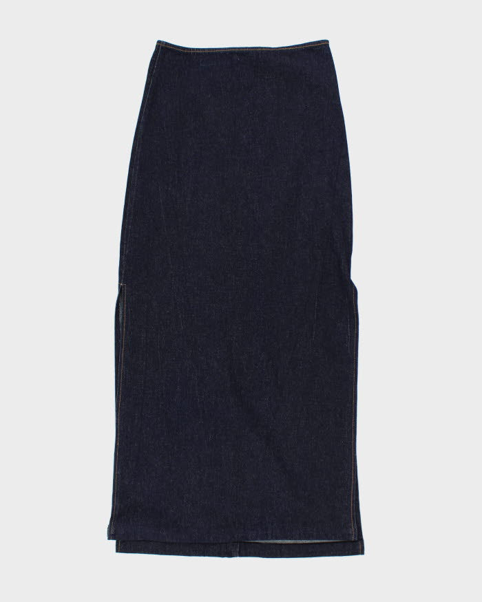 image of Vintage 90s Denim Maxi Skirt - S