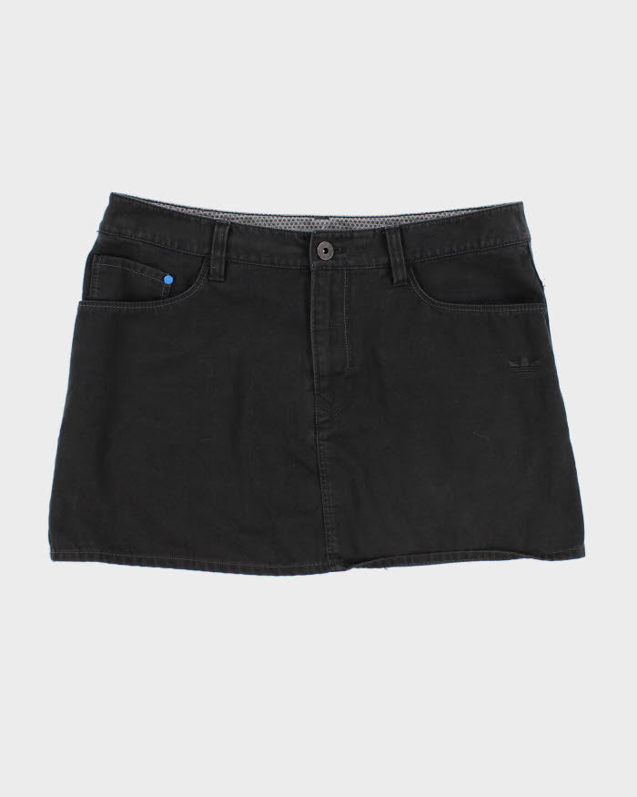 image of Adidas Black Denim Mini Skirt - S