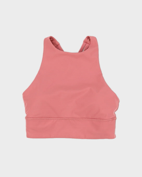 image of Pink Lululemon Like a Cloud High Neck Sports Bra - XXS