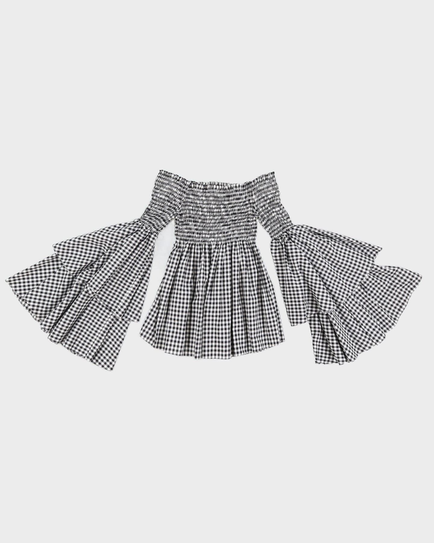 image of Caroline Constas Gingham Appolonia Top - L