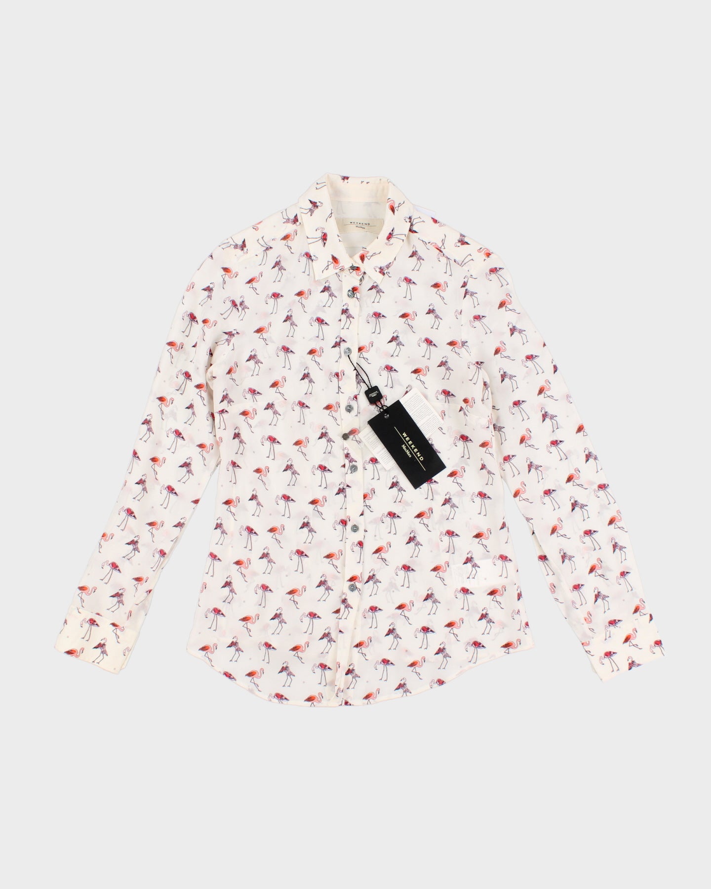 image of Weekend By MaxMara Flamingo Silk Shirt - S