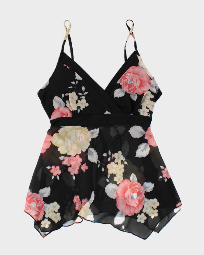 Image of Vintage Y2k 00s  Mesh Floral Cami - L